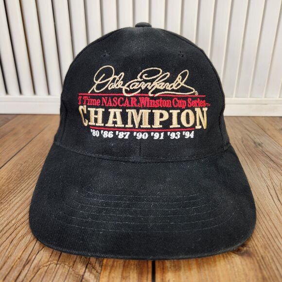 VTG Dale Earnhardt 7x NASCAR Winston Cup Champion Chase Authentics Hat Cap Black - Picture 2 of 10